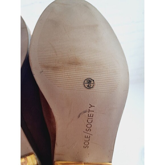 Sole Society Tammie Brown Leather Mules Women’s Size 10M - Picture 9 of 9